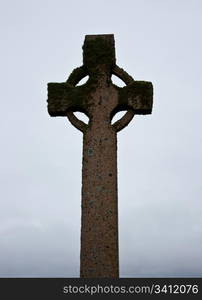 Original celtic cross on Isle of Iona, more than 1000 years old