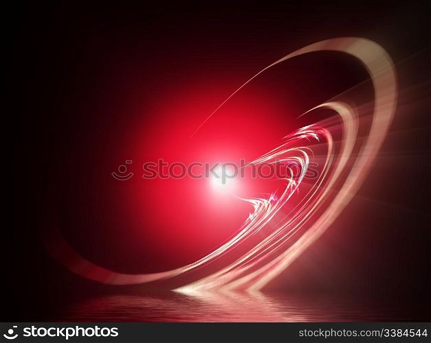 original color abstract design on a black background