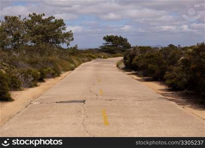 Original road through Torrey Pines state park that was the main route between San Diego and Los Angeles in the early 1900&rsquo;s and known as El Camino Real