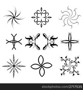 Ornamental design elements, vintage graphics