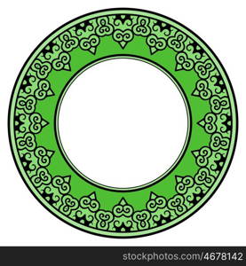 Ornate green frame