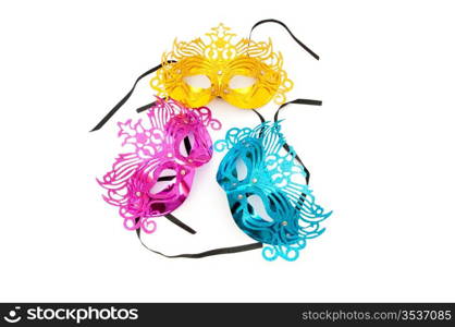 Ornate masks isolated on the white background