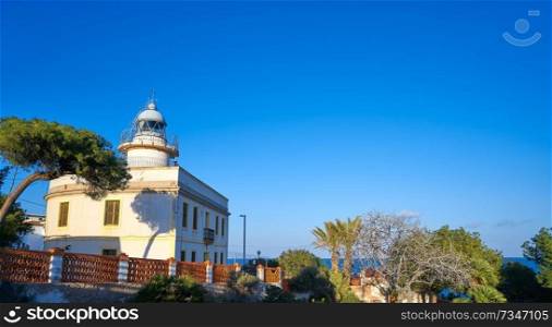 Oropesa de Mar lighthouse Faro in Castellon of Spain