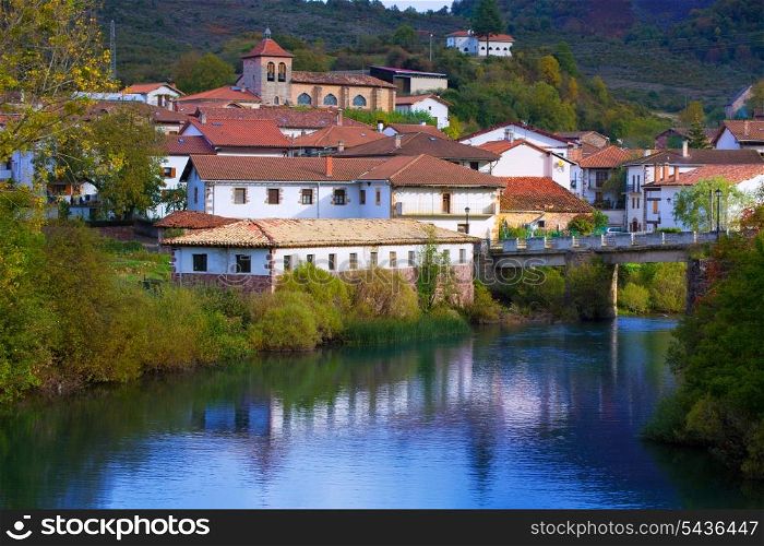 Oroz Betelu village in Navarra Pyrenees of Spain