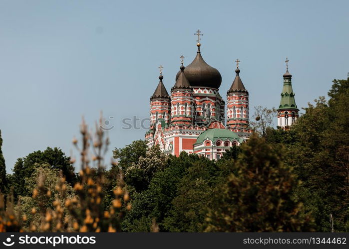 Orthodox cathedral. The Cathedral of St. Pantaleon in Kyiv. Ukraine. Orthodox cathedral. The Cathedral of St. Pantaleon in Kyiv. Ukraine.