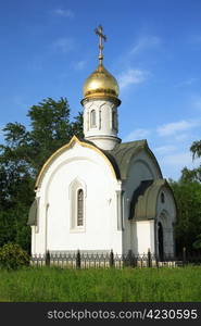 Orthodox chapel in the Moscow region, Russia