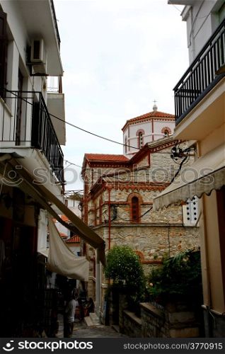 Orthodox church in Skopelos town,Skopelos,Greece