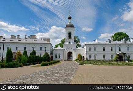 Orthodox monastery church domes of the Kremlin.city of Polotsk.Belarus