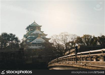 Osaka castle in japan.