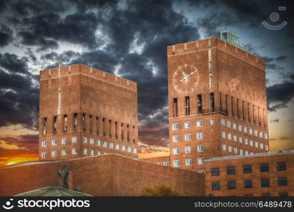 Oslo City Hall is the capital of Norway. Northern Europe. Oslo City Hall is the capital of Norway