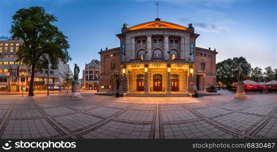 OSLO, NORWAY - June 11, 2014: The National Theater in Oslo. The theatre had its first performance on 1 September 1899.