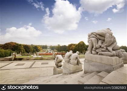 Oslo rock statue park in Norway