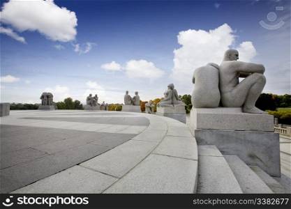 Oslo rock statue park in Norway