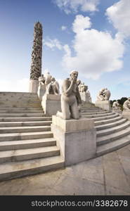 Oslo rock statue park in Norway