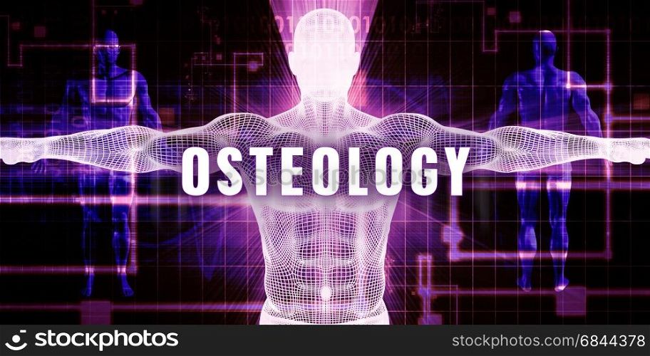 Osteology as a Digital Technology Medical Concept Art. Osteology. Osteology