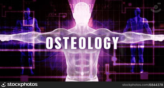 Osteology as a Digital Technology Medical Concept Art. Osteology. Osteology