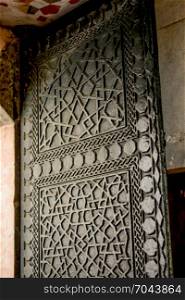 Ottoman styled geometric patterns on metal doors