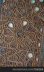 Ottoman Turkish  art with geometric patterns in view