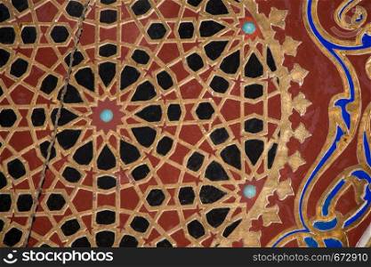 Ottoman Turkish art with geometric patterns on surfaces