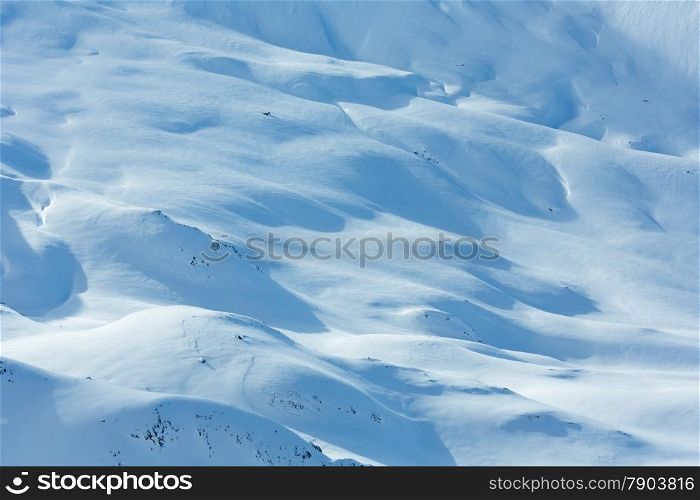 Otztal Alps winter landscape (Austria). Nature background.