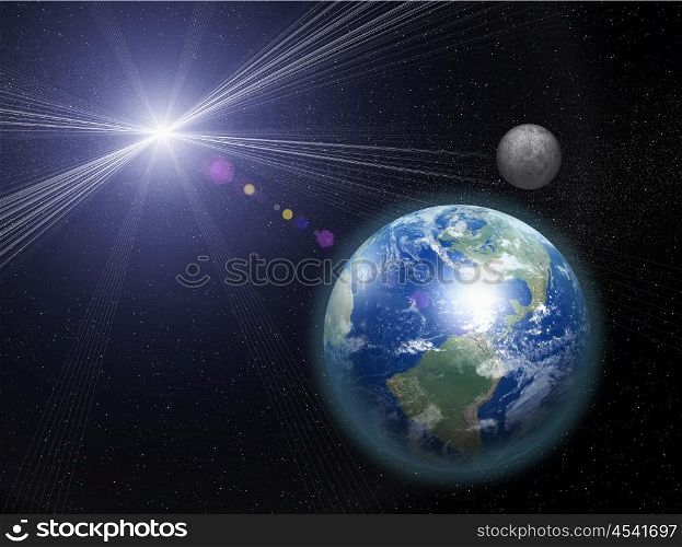 our home planet Earth in space