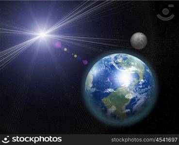 our home planet Earth in space