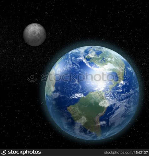 Our home planet in space