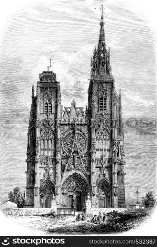 Our Lady of the Thorn, vintage engraved illustration. Magasin Pittoresque 1852.