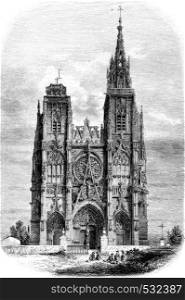 Our Lady of the Thorn, vintage engraved illustration. Magasin Pittoresque 1852.