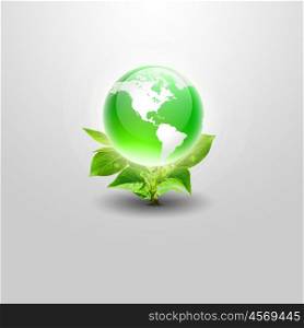Our own Earth. Symbol of environmental protection