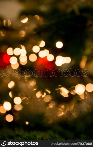 out of focus high lights of christmas lights