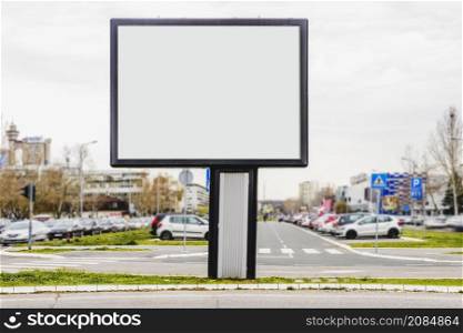 outdoor advertising billboard front parking lot