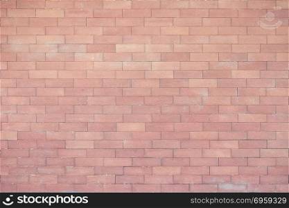 Outdoor background of new red brick wall