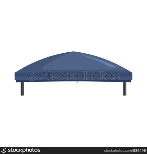 Outdoor blue tent icon. Flat illustration of outdoor blue tent vector icon for web isolated on white. Outdoor blue tent icon, flat style