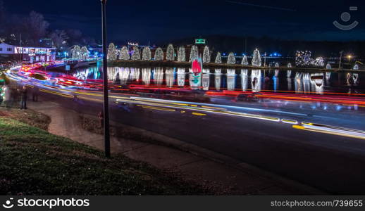 Outdoor christmas decorations at christmas town usa