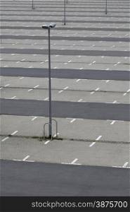 Outdoor empty parking space seen from above