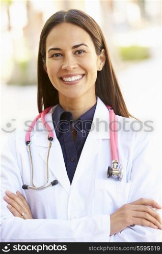 Outdoor Portrait Female Doctor