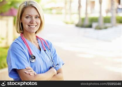 Outdoor Portrait Female Nurse