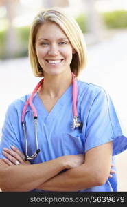 Outdoor Portrait Female Nurse