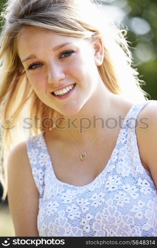 Outdoor Portrait Of Attractive Teenage Girl