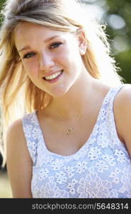 Outdoor Portrait Of Attractive Teenage Girl