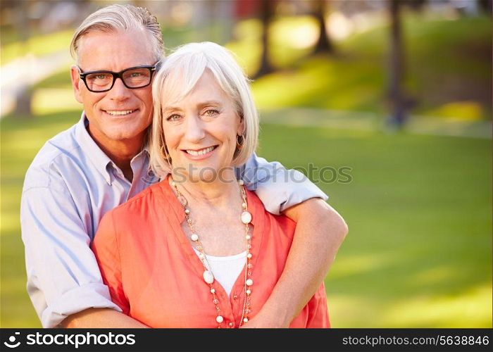 Outdoor Portrait Of Mature Romantic Couple