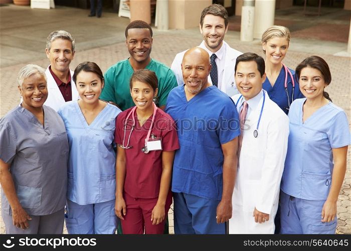 Outdoor Portrait Of Medical Team