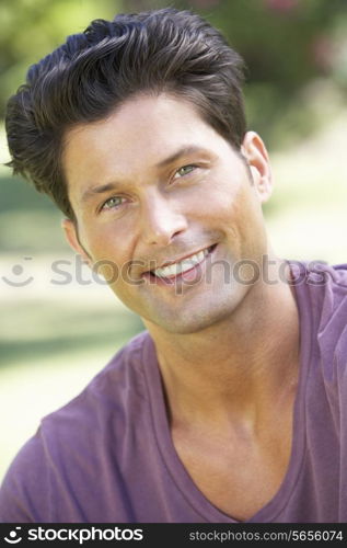 Outdoor Portrait Of Smiling Man