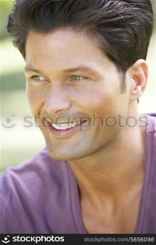 Outdoor Portrait Of Smiling Man