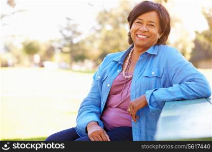 Outdoor Portrait Of Smiling Senior Woman