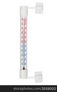 Outdoor thermometer isolated on the white background