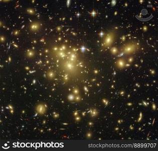 Outer Space Gold Galaxy Stars Universe Cosmic Background