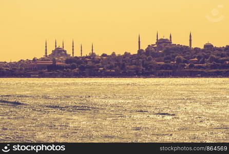 Outer view of Ottoman style mosque in Istanbul