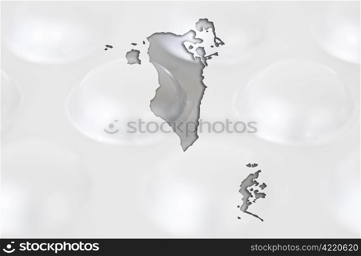 Outline bahrain map with transparent background of capsules symbolizing pharmacy and medicine